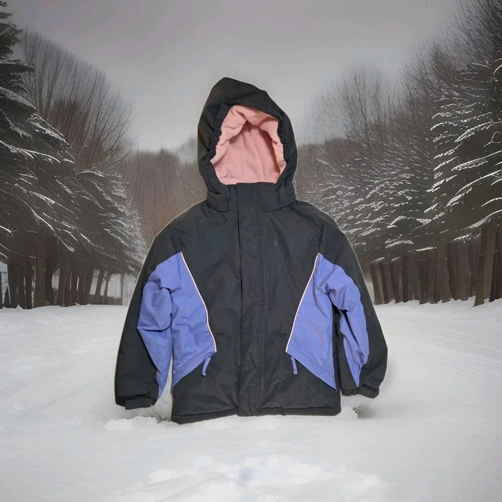 Mountain Warehouse Gray/Purple/Pink Girls Waterproof‎ Snow Ski Jacket Size 9-10